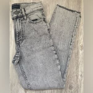 Aeropostale | Women's Juniors Gray Denim Mom Cutoff Jeans | 000 Regular